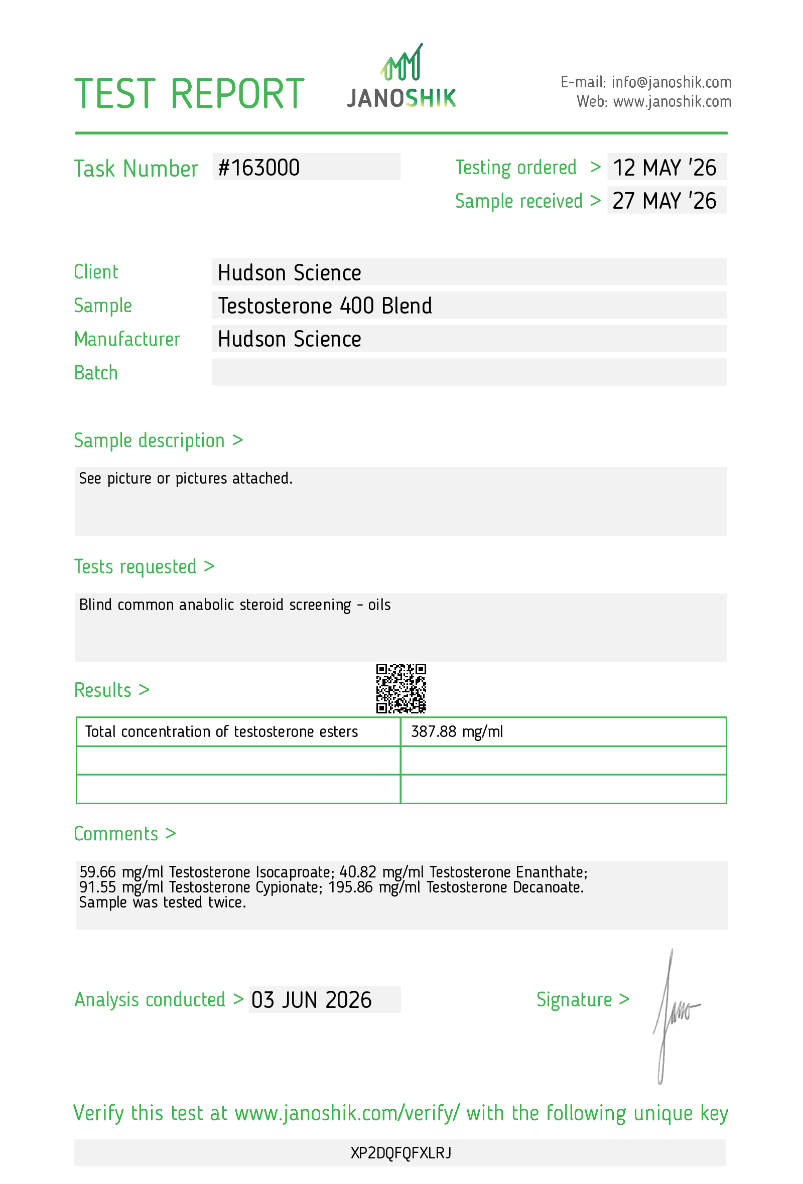 TESTOSTERONE T400 400MG/ML - (Certificate of Analysis, Second Image) CONTAINS E/O - Double Filtered.Little to no PIP - Image 4