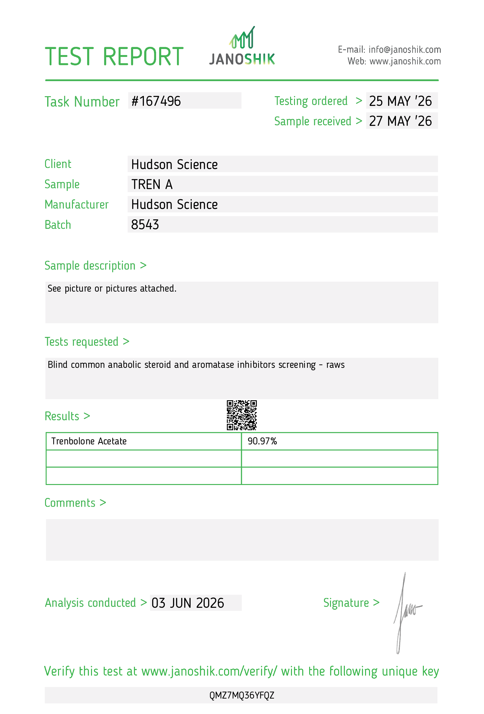 TRENBOLONE ACETATE 100MG/ML - (Certificate of Analysis, Second Image) - Image 4