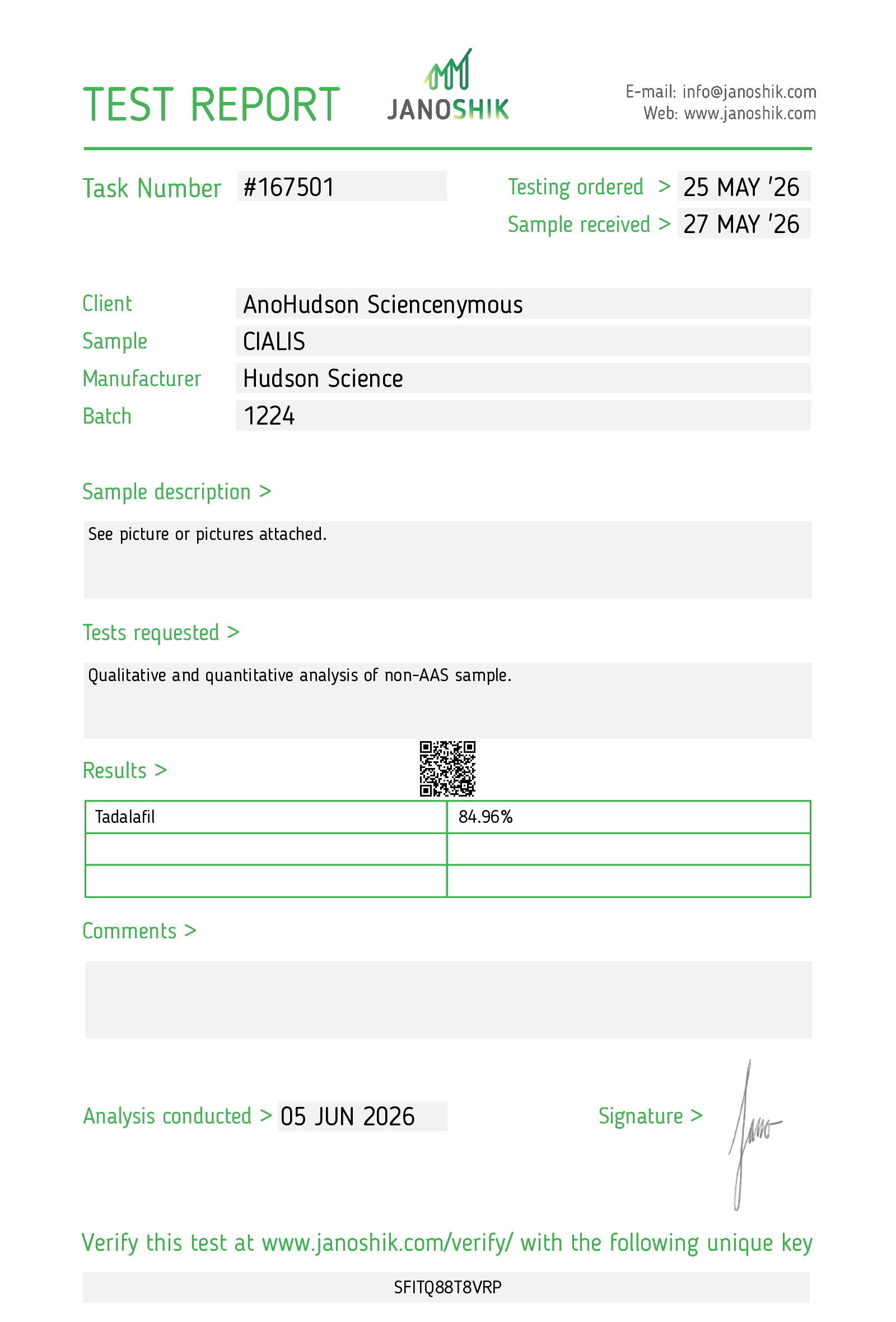 CIALIS 20MG X 50 - (Certificate of Analysis, Second Image. UPDATED ) - Image 4