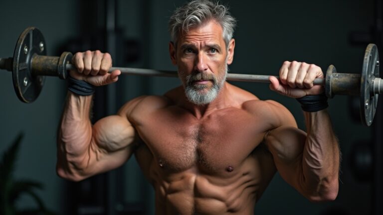 Older body builder
