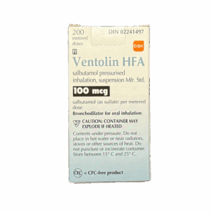 Ventolin HFA 100mcg x 200 Doses [Pressurized Salbutamol Inhaler] | CANADIAN PHARMACEUTICAL GRADE