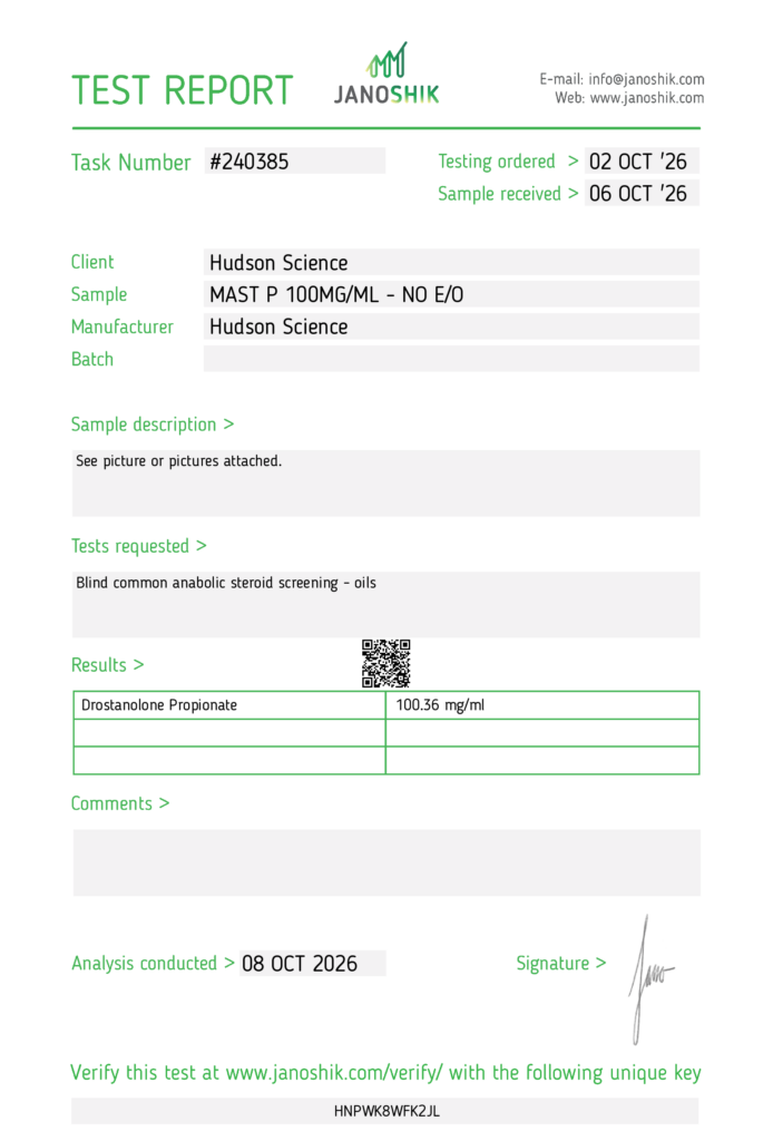 Example certificate of analysis; the six checks are explained alongside.